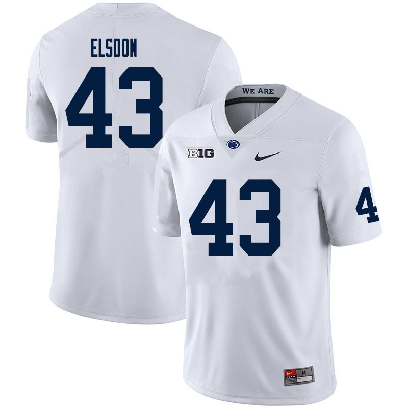 Men #43 Tyler Elsdon Penn State Nittany Lions College Football Jerseys Sale-White